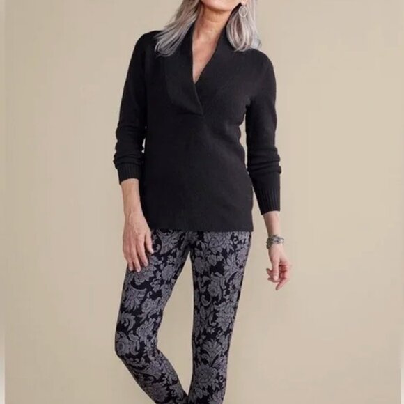 Soft Surroundings Meera Sweater Size Medium Soft Black - Picture 1 of 6